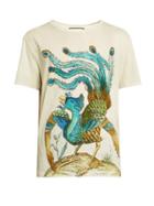 Gucci Peacock-print Cotton T-shirt