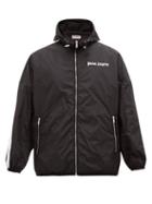 Matchesfashion.com Palm Angels - Logo Print Zip Through Hooded Track Jacket - Mens - Black