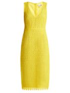 Diane Von Furstenberg Deep V-neck Macram-lace Midi Dress