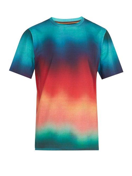 Matchesfashion.com Paul Smith - Dreamer Gradient Print Cotton T Shirt - Mens - Multi