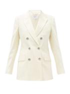 Matchesfashion.com Racil - Cambridge Double-breasted Pinstriped Wool Jacket - Womens - Ivory