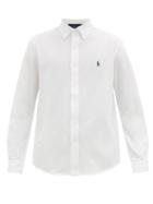 Matchesfashion.com Polo Ralph Lauren - Logo-embroidered Cotton-piqu Shirt - Mens - White