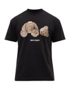 Palm Angels - Teddy Bear-print Cotton-jersey T-shirt - Mens - Black Brown