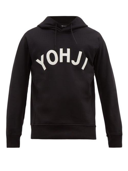 Matchesfashion.com Y-3 - Yohji Baseball Style Cotton Hooded Sweatshirt - Mens - Black White