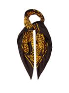 Matchesfashion.com Gucci - Pineapple-print Silk-twill Scarf - Womens - Yellow