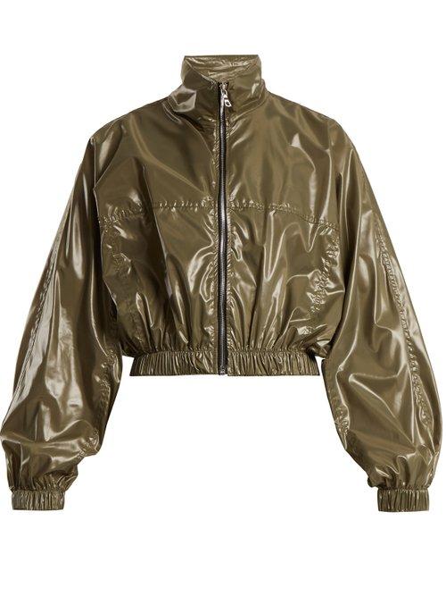 Matchesfashion.com Edward Crutchley - Stand Collar Shell Cropped Jacket - Womens - Khaki