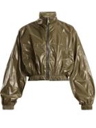 Matchesfashion.com Edward Crutchley - Stand Collar Shell Cropped Jacket - Womens - Khaki