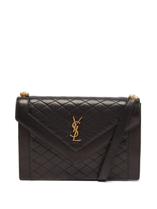 Saint Laurent - Gaby Quilted-leather Shoulder Bag - Womens - Black
