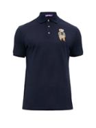 Matchesfashion.com Ralph Lauren Purple Label - Polo Bear Embroidered Cotton Polo Shirt - Mens - Navy