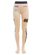 Matchesfashion.com Marine Serre - Formula 1 Logo Print Leggings - Womens - Beige Multi