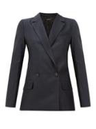 Matchesfashion.com Givenchy - Double-breasted Wool-blend Twill Suit Jacket - Womens - Black