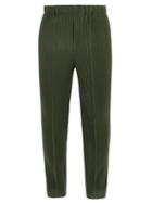Matchesfashion.com Homme Pliss Issey Miyake - Tailored Technical-pleated Straight-leg Trousers - Mens - Dark Green