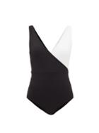 Matchesfashion.com Cossie + Co - The Ashley Bi-colour Honeycomb-effect Swimsuit - Womens - Black White