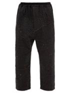 By Walid - Gerald Cropped Upcycled-wool And Cotton Trousers - Mens - Navy