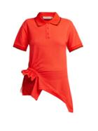 Matchesfashion.com Preen Line - Tassel Cotton Polo Shirt - Womens - Red Multi