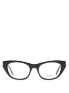 Ladies Accessories Saint Laurent - Cat-eye Acetate Glasses - Womens - Black