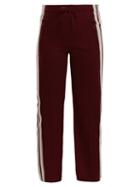 Matchesfashion.com Isabel Marant Toile - Dobbs Stripe Trimmed Track Pants - Womens - Burgundy