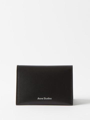 Acne Studios - Logo-stamped Leather Bi-fold Cardholder - Mens - Black