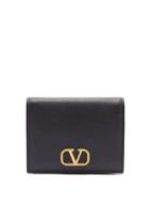Matchesfashion.com Valentino Garavani - V-logo Leather Wallet - Womens - Black