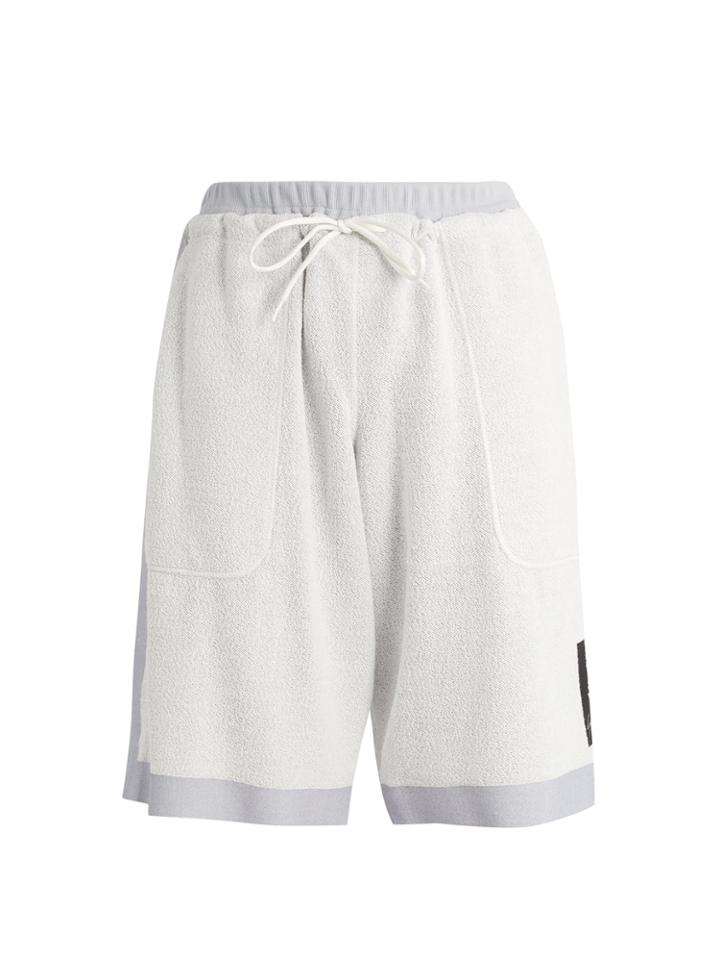 Y-3 Mid-rise Reversible Cotton-blend Track Shorts