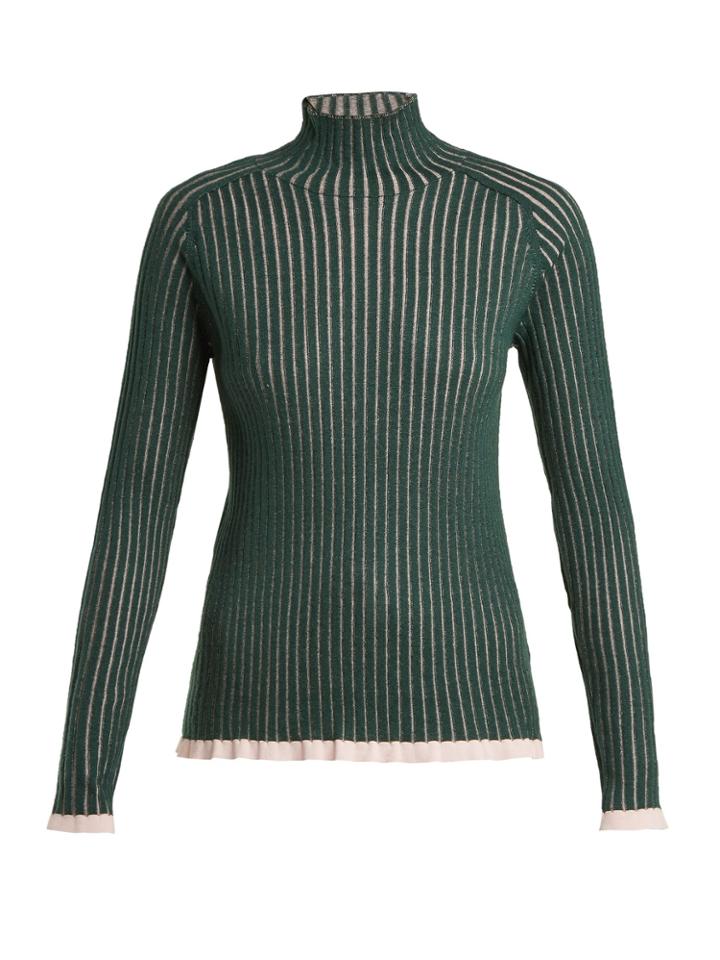 Burberry Contrast-trim Cashmere-blend Sweater