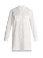 Matchesfashion.com Heidi Klein - Maine Point Collar Poplin Shirtdress - Womens - White