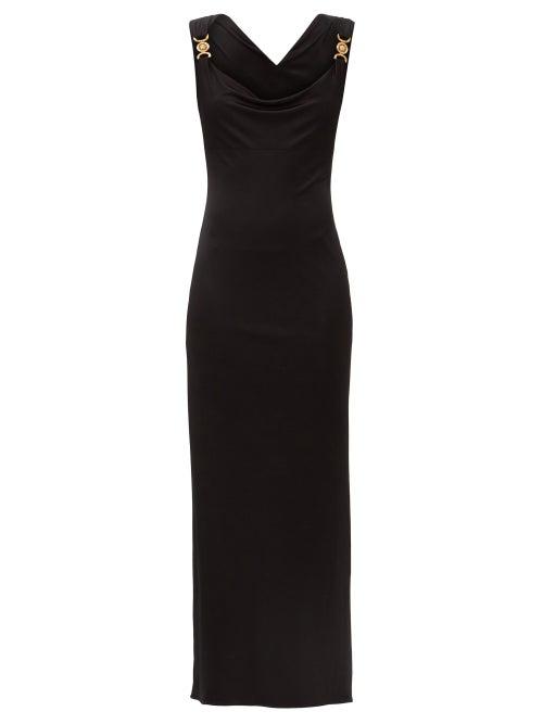 Matchesfashion.com Versace - Cowl-neck Jersey Dress - Womens - Black