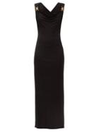 Matchesfashion.com Versace - Cowl-neck Jersey Dress - Womens - Black