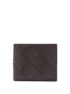 Matchesfashion.com Bottega Veneta - Intrecciato Leather Bi Fold Wallet - Mens - Dark Brown