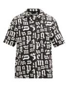 Matchesfashion.com Palm Angels - Logo-print Cotton Short-sleeved Shirt - Mens - Black