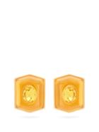 Matchesfashion.com Marni - Crystal-embellished Shield Earrings - Womens - Yellow Gold