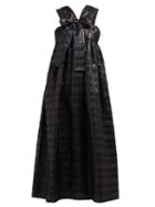 Matchesfashion.com Cecilie Bahnsen - Riley Bow Front Sleeveless Midi Dress - Womens - Black
