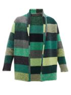 Matchesfashion.com The Elder Statesman - Italy Striped Cashmere Cardigan - Mens - Green Multi