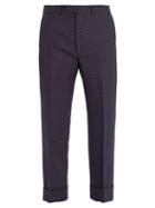 Matchesfashion.com Gucci - Polka Dot Jacquard Cotton Blend Trousers - Mens - Navy