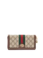 Matchesfashion.com Gucci - Ophidia Gg Supreme Leather Trimmed Wallet - Womens - Grey Multi