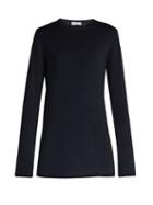 Matchesfashion.com Raey - Long Line Fine Knit Cashmere Sweater - Womens - Navy