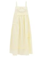 Loup Charmant - Kotor Pleated Organic-cotton Dress - Womens - Yellow