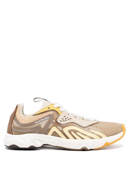 Matchesfashion.com Acne Studios - Buzz Panelled Faux-suede And Mesh Trainers - Womens - Beige Multi