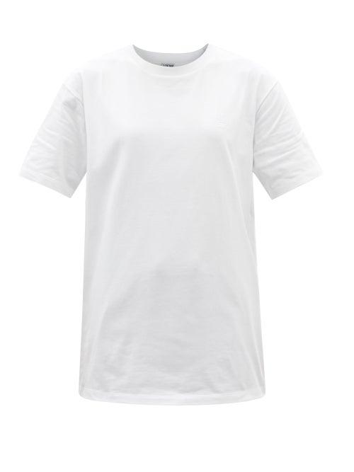 Loewe - Anagram-embroidered Cotton-jersey T-shirt - Womens - White