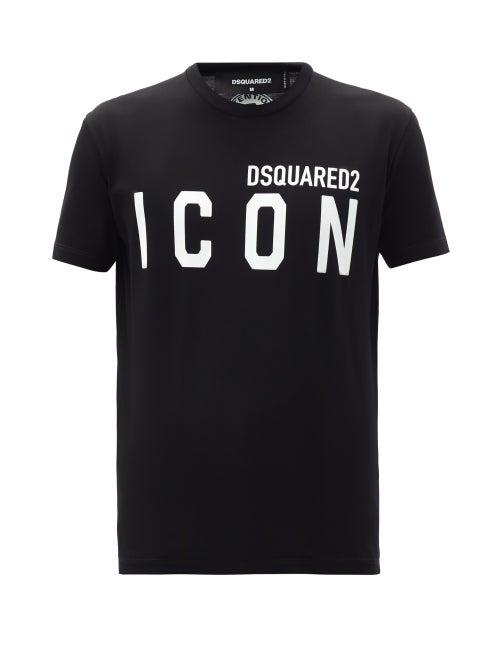 Matchesfashion.com Dsquared2 - Icon-print Cotton-jersey T-shirt - Mens - Black