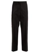 Matchesfashion.com Wales Bonner - Side Stripe Stretch Wool Trousers - Womens - Black Multi