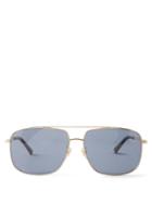 Gucci Eyewear - Enamelled Aviator Metal Sunglasses - Mens - Gold Multi