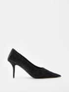 Balenciaga - Square Knife 80 Embellished Leather Pumps - Womens - Black