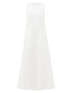 Matchesfashion.com Raey - A-line Sleeveless Cotton-blend Boucl Dress - Womens - White