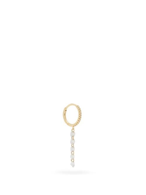 Matchesfashion.com Persee - Chain Diamond & 18kt Gold Single Hoop Earring - Womens - Yellow Gold