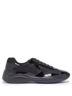 Prada America's Cup Patent-leather And Mesh Trainers