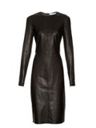 Givenchy Long-sleeved Leather Pencil Dress