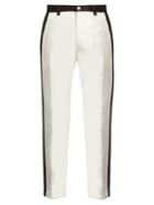 Dolce & Gabbana Side-stripe Stretch-cotton Cropped Trousers