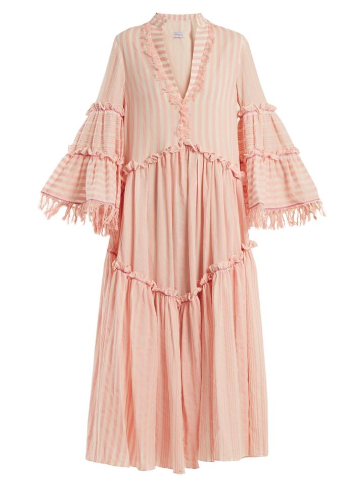 My Beachy Side Penny Lane Victorian Striped Cotton Dress