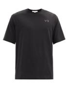 Matchesfashion.com Y-3 - Logo-appliqu Graphic-print Cotton-jersey T-shirt - Mens - Black